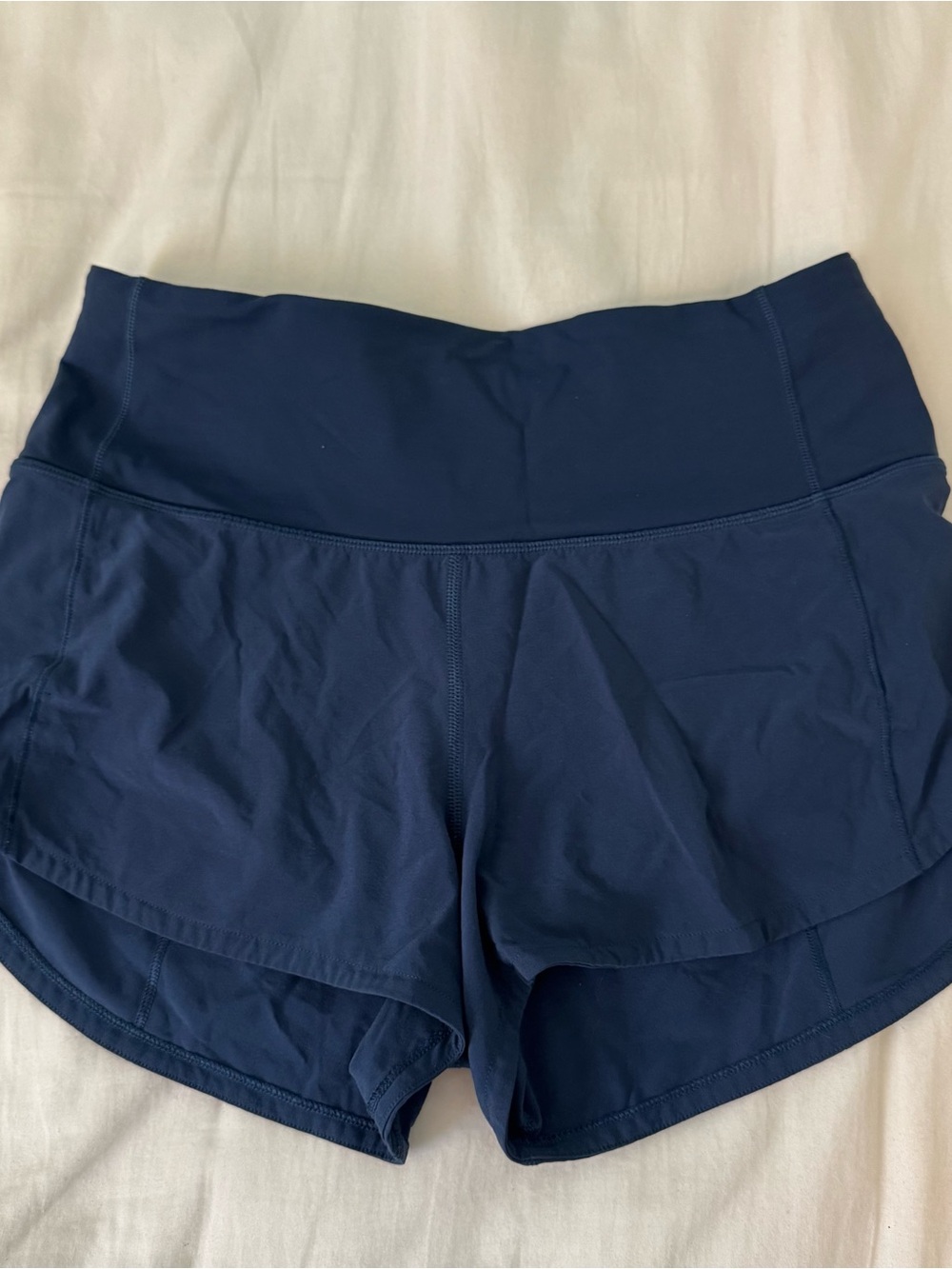 Women's Navy High-Waist Athletic Shorts